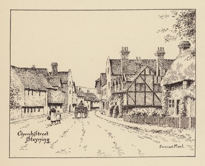 Sussex: Church Street, Steyning (litografia) autorstwa Duncan Moul