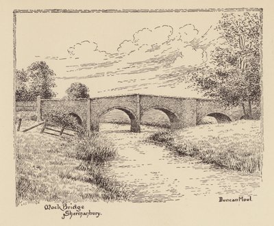 Sussex: Mock Bridge, Shermanbury (litografia) autorstwa Duncan Moul