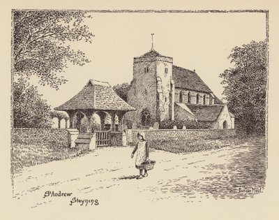 Sussex: St Andrew, Steyning (litografia) autorstwa Duncan Moul