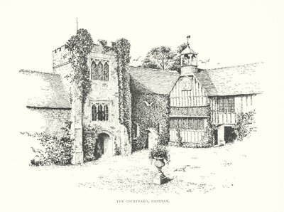The Courtyard, Ightham (litografia) autorstwa Duncan Moul