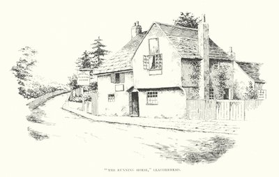"Pędzący koń", Leatherhead (litografia) autorstwa Duncan Moul