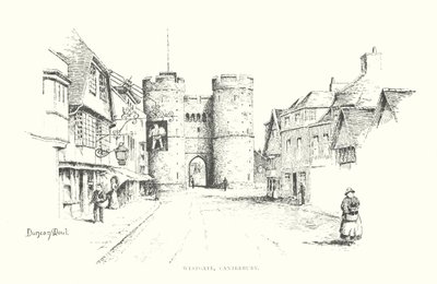 Westgate, Canterbury (litografia) autorstwa Duncan Moul