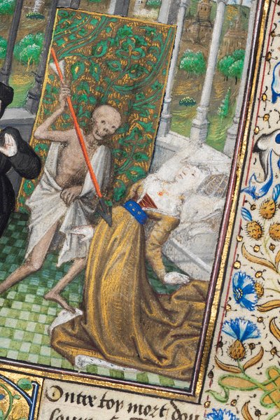 Strona z "La Belle Dame Sans Merci" Alaina Chartiera, Paryż, początek XV w. autorstwa Dunois Master