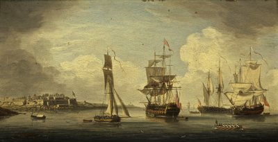 Port Morski (olej na desce, mahoń) autorstwa Dutch School