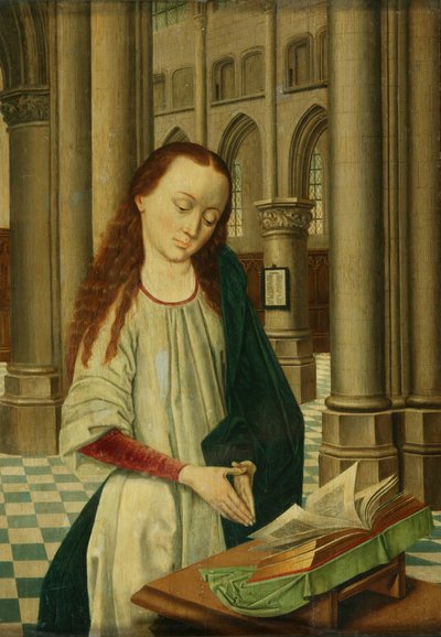 Święta kobieta (olej na desce) autorstwa Dutch School