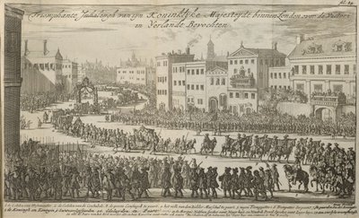 Procesja dla króla Wilhelma III autorstwa Dutch School