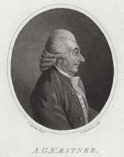 Abraham Gotthelf Kastner autorstwa Dutch School