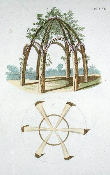 Altana, z "Magazynu klejnotów ogrodowych" G. van Laar, wydany w 1802 r. (rycina kolorowa) autorstwa Dutch School