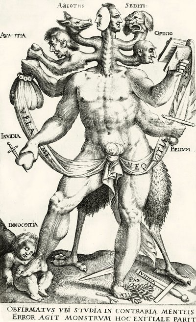 Arminianizm jako pięciogłowy potwór autorstwa Dutch School