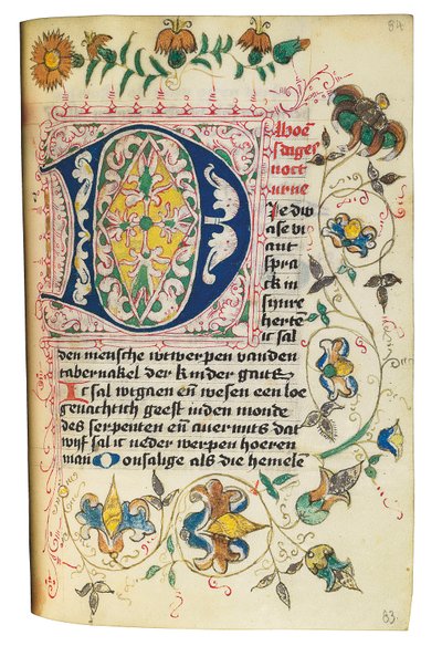 Godzinki i Modlitewnik w języku niderlandzkim, Dolna Nadrenia, Emmerich, Kleve, ok. 1480 autorstwa Dutch School