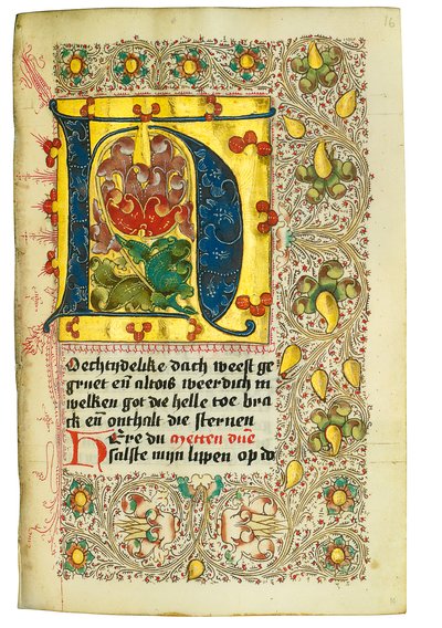 Godzinki i Modlitewnik w języku niderlandzkim, Dolna Nadrenia, Emmerich, Kleve, ok. 1480 autorstwa Dutch School