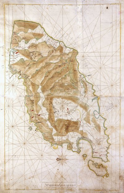 Wykres wyspy Timor, c.1760 autorstwa Dutch School