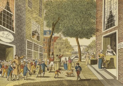 Dzieci wychodzące ze szkoły, 1812 autorstwa Dutch School