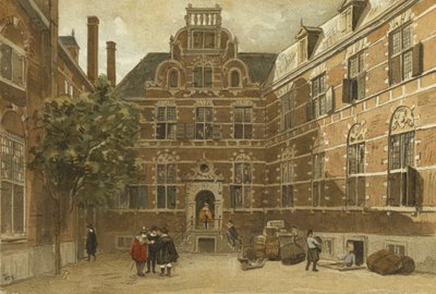 Dziedziniec Domu Wschodnioindyjskiego, Amsterdam autorstwa Dutch School