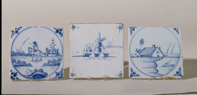 Płytki Delft, ok. 1750-1800 (ceramiczne) autorstwa Dutch School