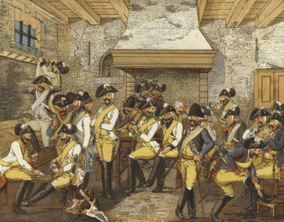 Holenderskie mundury kawalerii, c1790 autorstwa Dutch School