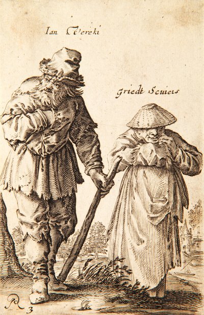 Ian Verecki i Griedt Scuiers (akwaforta i grawerowanie) autorstwa Dutch School