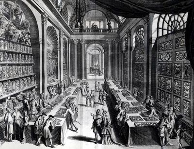 Kolekcja osobliwości Levin Vincents, ilustracja z Theatre de la Merveilles de la Nature, ok. 1719 autorstwa Dutch School