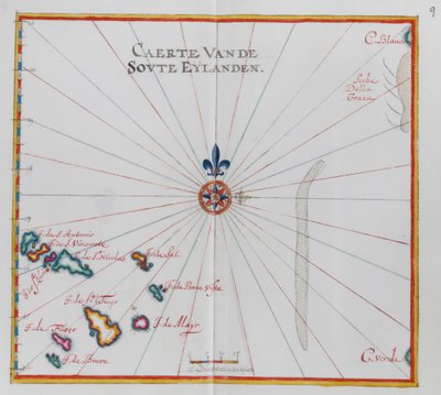 Mapa Wysp Zielonego Przylądka. autorstwa Dutch School