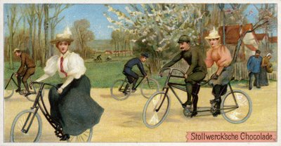 Mężczyźni i kobiety na rowerach autorstwa Dutch School