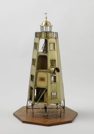 Model latarni morskiej Pigeon Island na Jawie autorstwa Dutch School