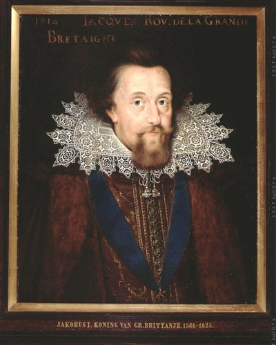 Portret Jakuba I, króla Anglii, 1614 autorstwa Dutch School