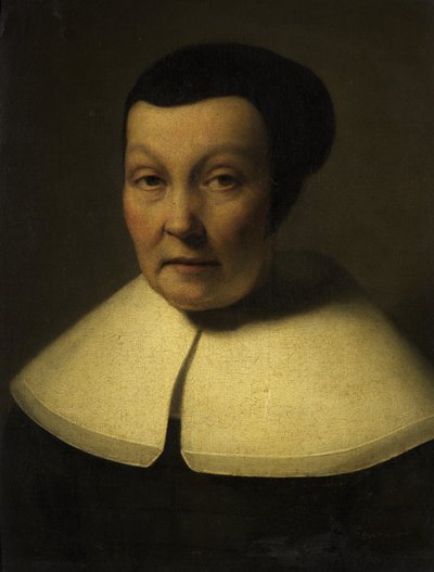 Portret starszej pani (olej na płótnie) autorstwa Dutch School