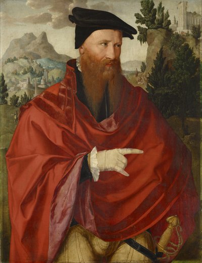Portret anabaptysty Davida Jorisa, ok. 1540-45 autorstwa Dutch School