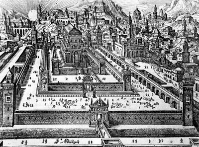 Rekonstrukcja Świątyni Salomona, ok. 1700 autorstwa Dutch School