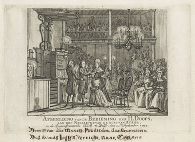 Remonstracyjny chrzest Afrykanki w Delft autorstwa Dutch School