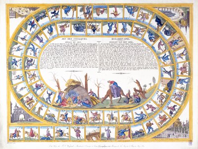 Gra kozacka z ilustracjami różnych typów żołnierzy rosyjskich, ok. 1815-16 autorstwa Dutch School