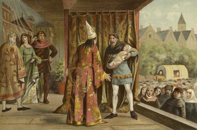 Przedstawienie teatralne, XIV wiek autorstwa Dutch School