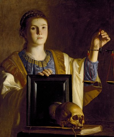 Prawda przedstawiająca zwierciadło marności świata, c.1625 autorstwa Dutch School