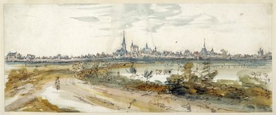 Widok Calcar, koniec XVII wieku (pióro i brązowy tusz z akwarelą na papierze) autorstwa Dutch School