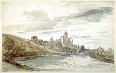 Widok Kleve, koniec XVII wieku (pióro i brązowy tusz z akwarelą i kolorem ciała na papierze) autorstwa Dutch School