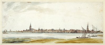 Widok Emmericha, koniec XVII wieku (pióro i brązowy tusz z akwarelą na papierze) autorstwa Dutch School