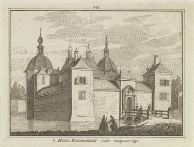 Widok na zamek Endegeest, Oegstgeest, Holandia autorstwa Dutch School