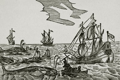 Statki wielorybnicze, z „Journael” Jacoba Segersza van der Brugge autorstwa Dutch School
