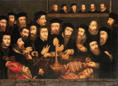 „Światło jest ustawione na świeczniku autorstwa Dutch School