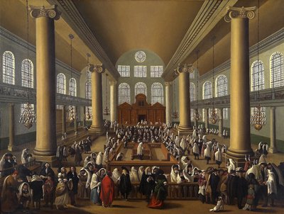 Synagoga Portugalska w Amsterdamie autorstwa Dutch School Dutch School