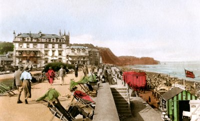 Promenada Wschodniego Klifu, Teignmouth, Devon, początek XX wieku. autorstwa EP Bucknall