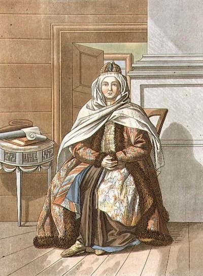 Tatarka z Tomska, grawerowana przez Jegora Skotnikoffa (1782-1843) (lito) autorstwa E. (after) Karnejeff