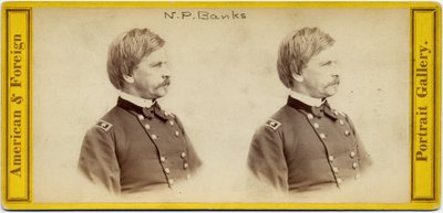 Nathaniel Prentice Banks (1816-94), amerykański polityk i generał armii Unii (zdjęcie stereofoniczne) autorstwa E. Anthony