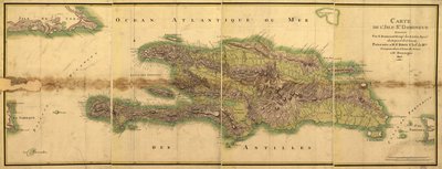 Mapa Wyspy Santo Domingo autorstwa E. Beaucosté