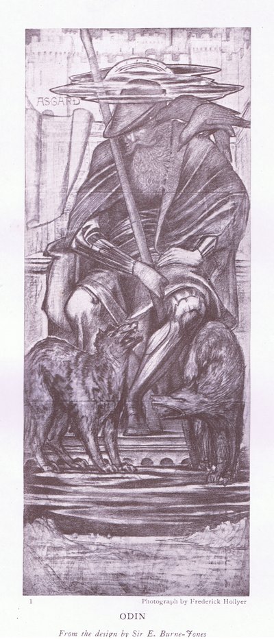 Odin – projekt E Burne Jones, lata 20. autorstwa E. Burne Jones