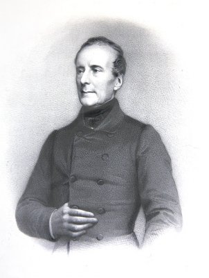 Alphonse de Lamartine i jego autograf (lito) autorstwa E. Charpentier
