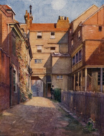 Eton: Stary Christopher Yard (kolor lito) autorstwa E. D. Brinton