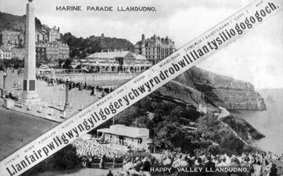Szczęśliwa Dolina i Parada Morska, Llandudno, XX w. autorstwa E. Dennis