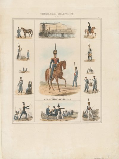 Ubierz mundury Pułku Izmajłowskiego, 1840 autorstwa E. Gilbertson