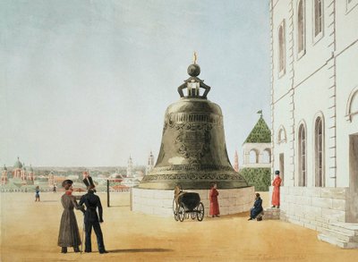Dzwon carski na Kremlu moskiewskim, 1838 r. autorstwa E. Gilbertson